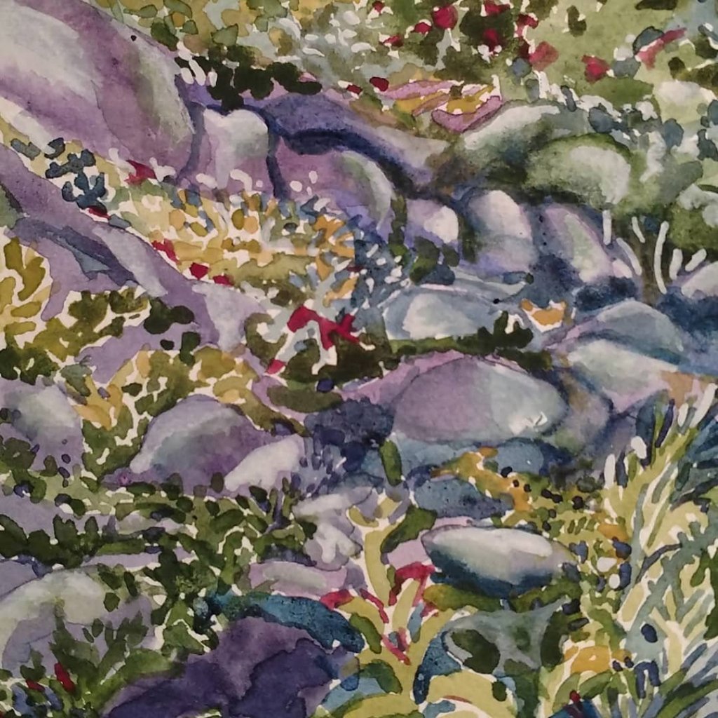 Bee Branch-Creekside Rockscape Watercolors